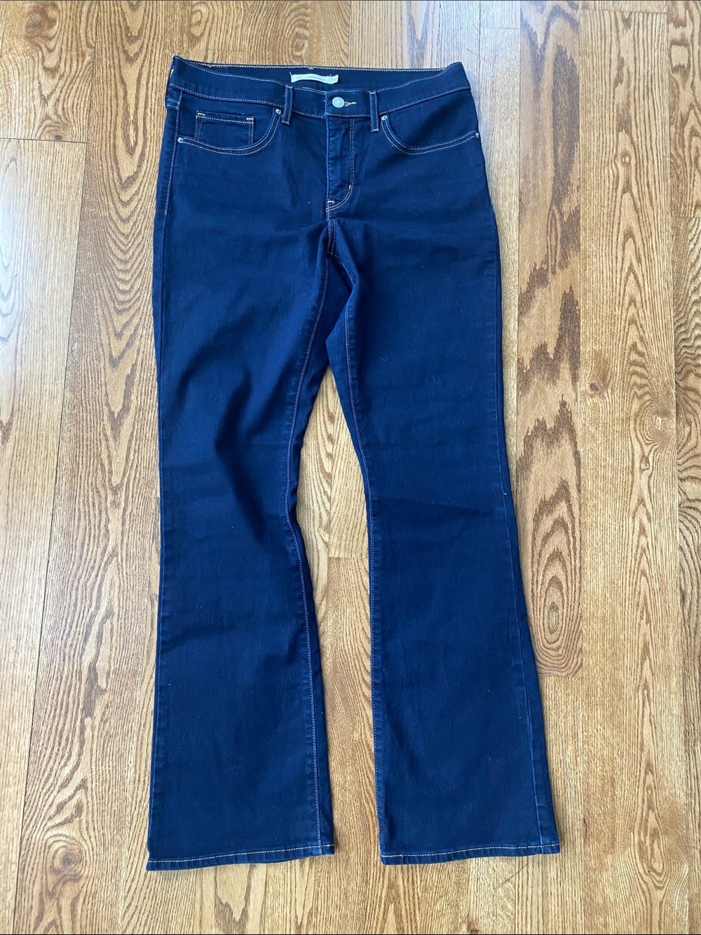 Levi’s jean bundle (2) pair size 30 315 shaping boot cut dark blue high rise - Picture 12 of 14